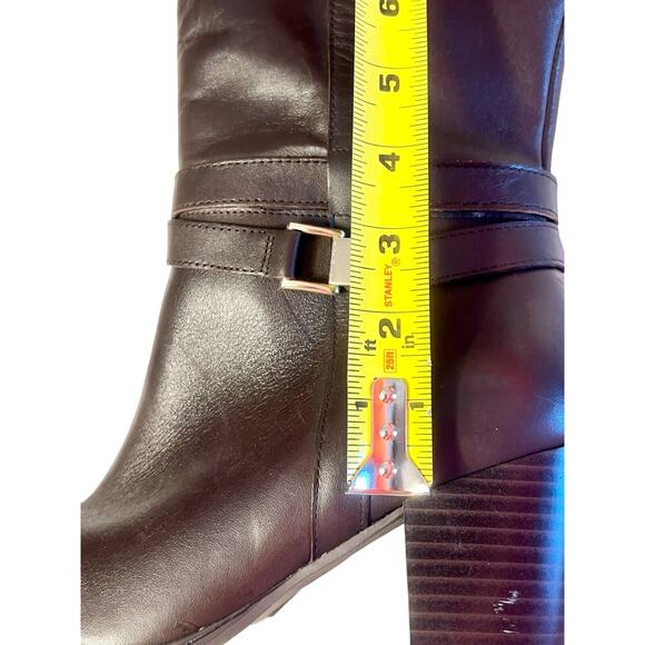 Giani Bernini Boots Womens 9.5 Brown Dress Boots Heeled Memory Foam Zip - Picture 10 of 14